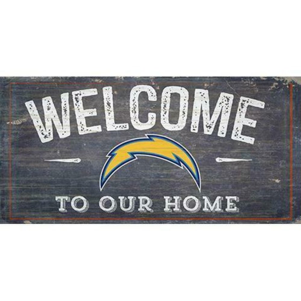LOS ANGELES CHARGERS WOOD SIGNS 6"X12"